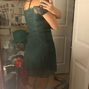 Cute simple formal emerald green dress